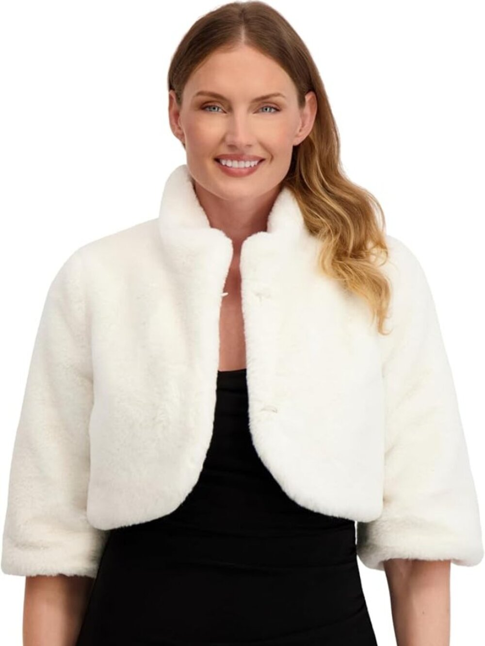 Laundry by Shelli Segal White Faux Fur Shrug Jacket – XS, NWT